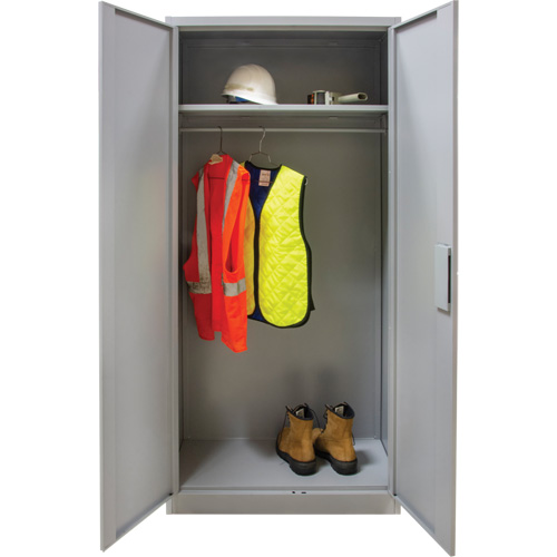 Armoire garde-robe, Acier, 36" la x 18" p x 72" h, Gris Helyx Safety & Industrial Supplies
