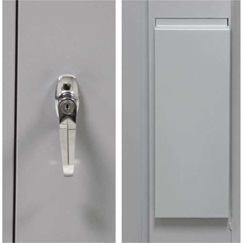 Armoire garde-robe, Acier, 36" la x 18" p x 72" h, Gris Helyx Safety & Industrial Supplies