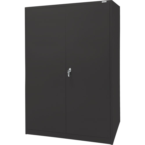 Storage Cabinet, Steel, 4 Shelves, 78" H x 48" W x 24" D, Black Helyx Safety & Industrial Supplies