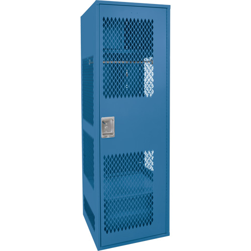 Casier pour &eacute;quipement avec porte, Acier, 24" la x 18" p x 72" h, Bleu fonc&eacute; Helyx Safety & Industrial Supplies