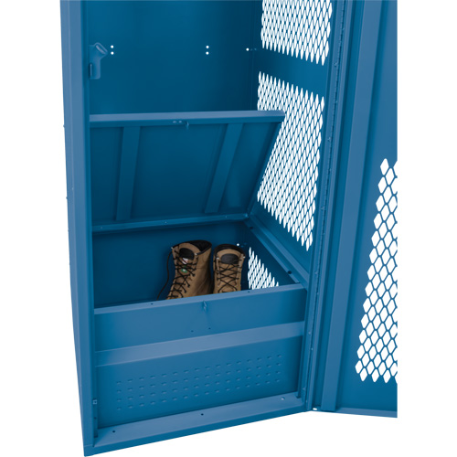 Casier pour &eacute;quipement avec porte, Acier, 24" la x 18" p x 72" h, Bleu fonc&eacute; Helyx Safety & Industrial Supplies