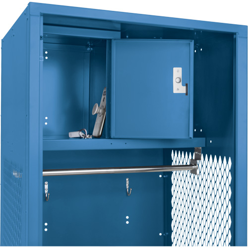 Casier pour &eacute;quipement, Acier, 24" la x 24" p x 72" h, Bleu fonc&eacute; Helyx Safety & Industrial Supplies