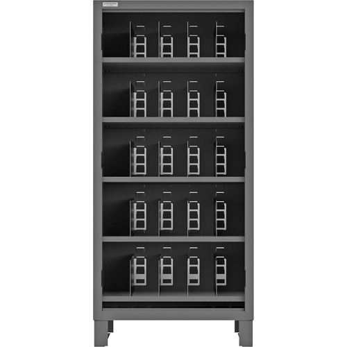 Armoire robuste &agrave; façade ouverte avec s&eacute;parateurs, Acier, 0 tiroirs, 36" x 24" x 78", Gris Helyx Safety & Industrial Supplies