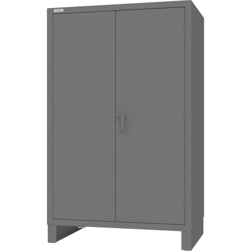Armoire avec portes encastr&eacute;es en panneau perfor&eacute;, Acier, 4 Tablettes, 78" h x 48" la x 30" P, Gris Helyx Safety & Industrial Supplies