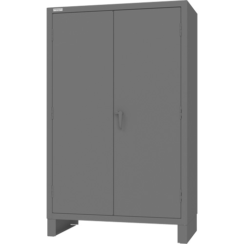 Cabinet with Hanging Bar & Standard Recessed Doors, Steel, 78" H x 48" W x 24" D, Grey Helyx Safety & Industrial Supplies