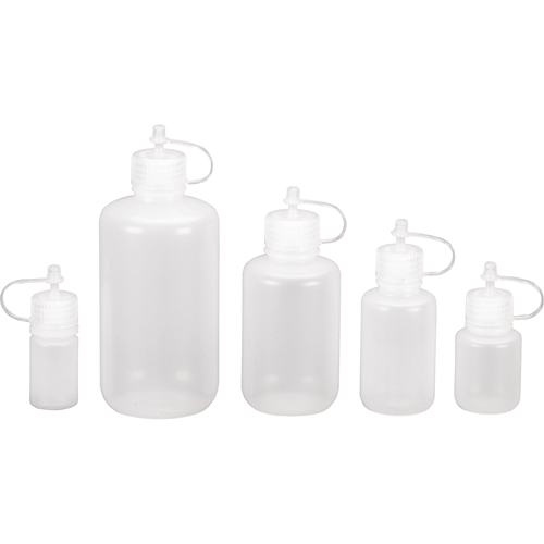 Bouteilles rondes &agrave; ouverture &eacute;troite, Ronde, 1/2 oz, Plastique Helyx Safety & Industrial Supplies