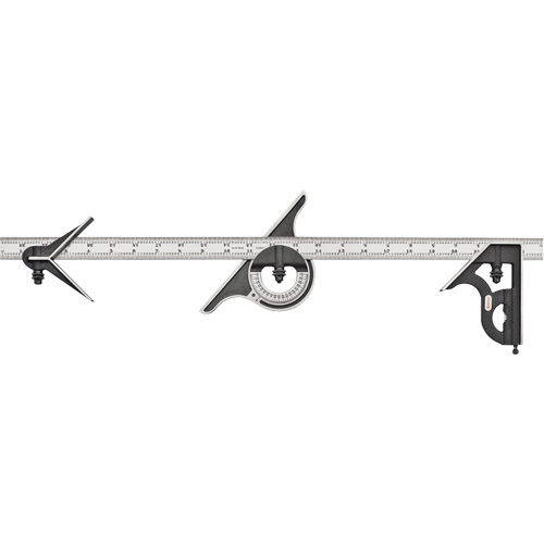 Combination Square , 4 pcs., Steel Helyx Safety & Industrial Supplies