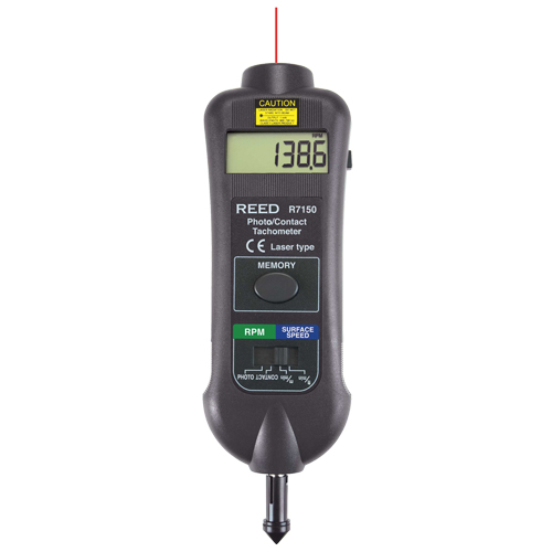 Professional Dual Function Tachometer, Contact/Photo (Non Contact) Helyx Safety & Industrial Supplies