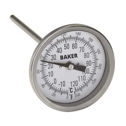 Bi-Metal Thermometers, Contact, Analogue, 0-250°F (-20-120°C) Helyx Safety & Industrial Supplies