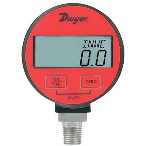 Pressure Gauge, 2-31/50" , 30" Hg Vac., Bottom Mount, Digital Helyx Safety & Industrial Supplies