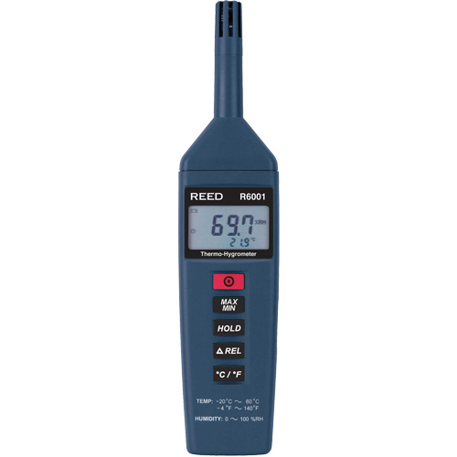 Thermo-hygrom&egrave;tre, 0,0% - 100% RH, -4° - 140° F ( -20° - 60°C ) Helyx Safety & Industrial Supplies
