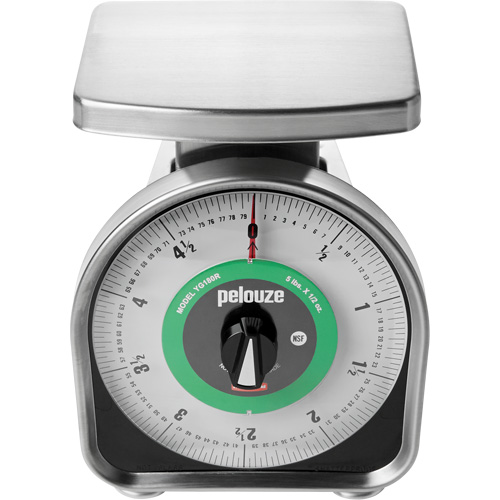 Pelouze Mechanical Portion Control Scale, 5 lbs. / 2.3 kg Cap., 10 g / 0.5 oz. Graduations Helyx Safety & Industrial Supplies