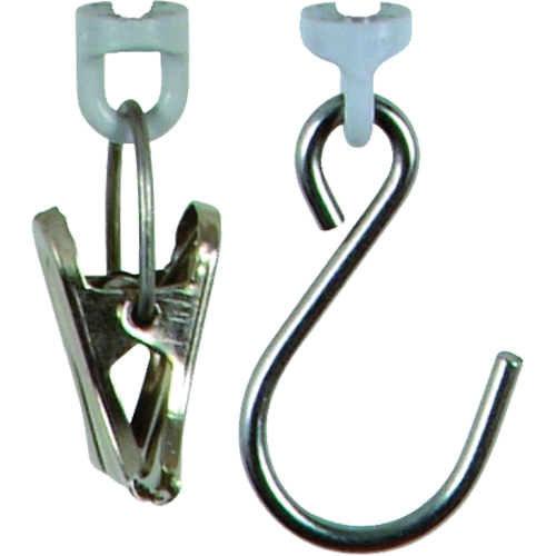 Accessoire pour balance &agrave; ressort Micro -pince + crochet avec attache &agrave; œil Helyx Safety & Industrial Supplies