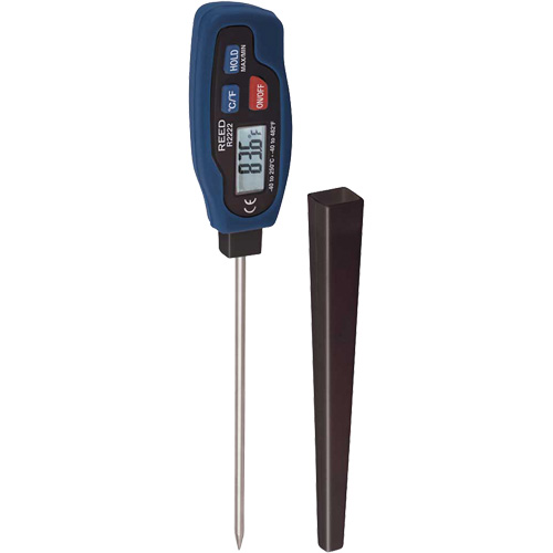 Thermom&egrave;tre &agrave; tige REED R2222 avec certificat de calibration, Contact, Num&eacute;rique, -40-482°F (-40-250°C) Helyx Safety & Industrial Supplies