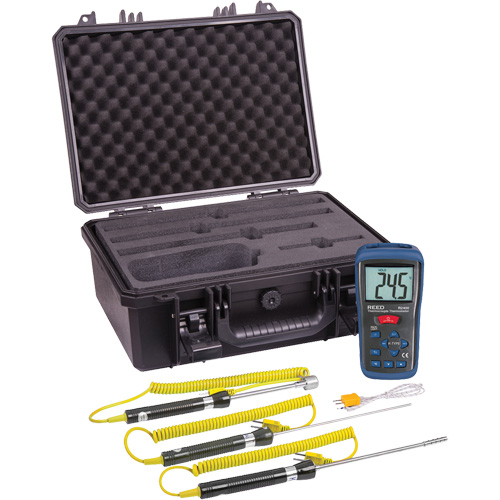 Ensemble de thermom&egrave;tre &agrave; thermocouple, Contact, Num&eacute;rique, -58-2000°F (-50-1300°C) Helyx Safety & Industrial Supplies