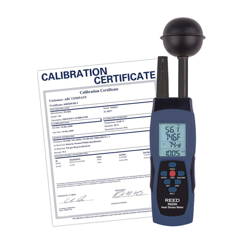 Wet-Bulb Globe Temperature (WBGT) Heat Stress Meter with Calibration Certificate Helyx Safety & Industrial Supplies