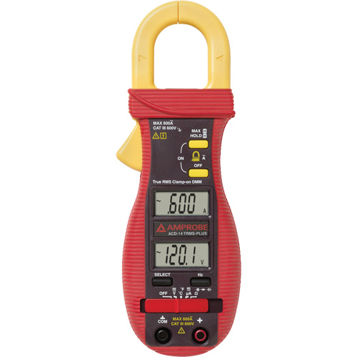 ACD-14-PLUS Clamp-On Multimeter with Dual Display, AC/DC Voltage, AC Current Helyx Safety & Industrial Supplies