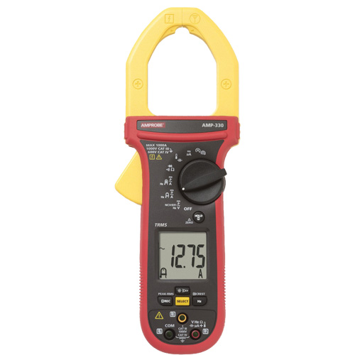 Multim&egrave;tre &agrave; pince TRMS pour entretien de moteur AMP-330, Tension c.a./c.c., Courant c.a./c.c. Helyx Safety & Industrial Supplies