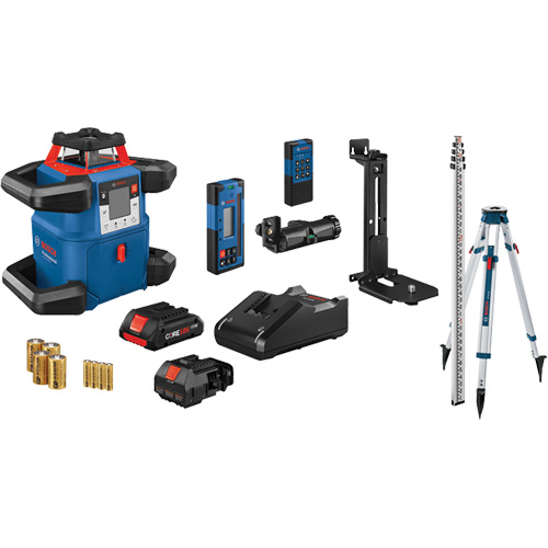 Ensemble laser rotatif horizontal/vertical auto-nivelant connect&eacute; Revolve4000, 4000' (1219,2 m), 635 N.m Helyx Safety & Industrial Supplies