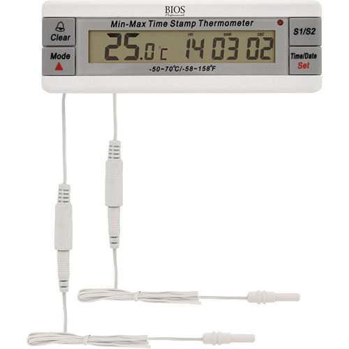 Thermom&egrave;tre pour vaccins, Contact, Num&eacute;rique, -50-70°F (-58-158°C) Helyx Safety & Industrial Supplies