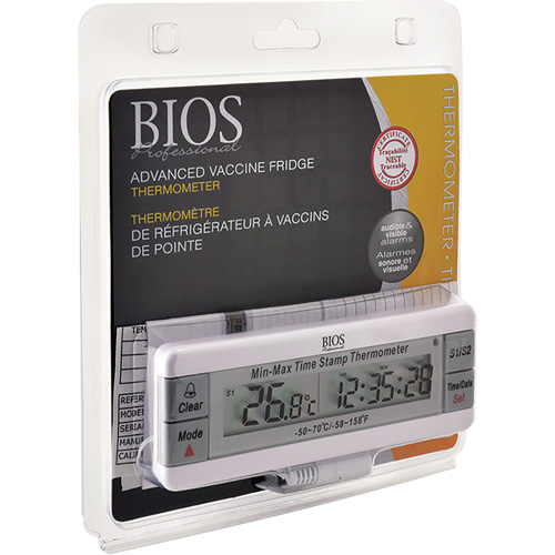 Thermom&egrave;tre pour vaccins, Contact, Num&eacute;rique, -50-70°F (-58-158°C) Helyx Safety & Industrial Supplies