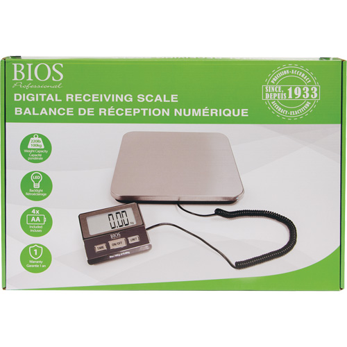 Balance de r&eacute;ception num&eacute;rique, Capacit&eacute; 220 lb, Graduations 1 lb Helyx Safety & Industrial Supplies