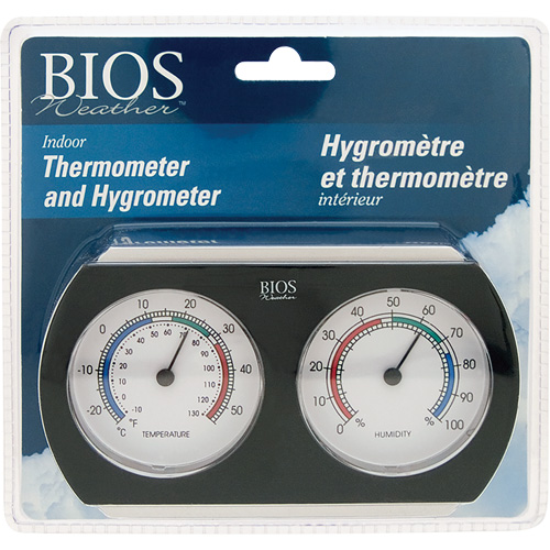 Indoor Thermometer/Hygrometer, 10°- 130° F ( -25° - 55° C ) Helyx Safety & Industrial Supplies