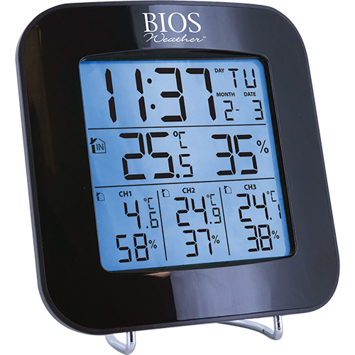 Station m&eacute;t&eacute;orologique sans fil avec 3 capteurs, Sans contact, Num&eacute;rique, 40-158°F (-40-70°C) Helyx Safety & Industrial Supplies