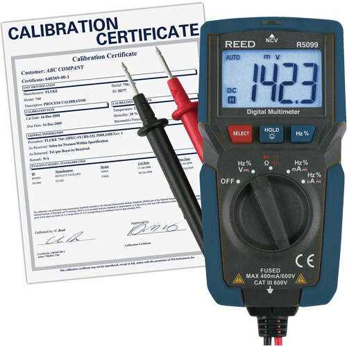 Multim&egrave;tre compact avec mesure de tension sans contact et certificat de calibration, Tension c.a./c.c., Courant c.a./c.c. Helyx Safety & Industrial Supplies