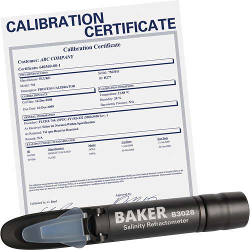 Refractometer with ISO Certificate, Analogue (Sight Glass), Salinity Helyx Safety & Industrial Supplies