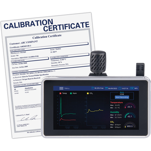 Analyseur de la qualit&eacute; de l'air avec support mural/de bureau et certificat de calibration Helyx Safety & Industrial Supplies