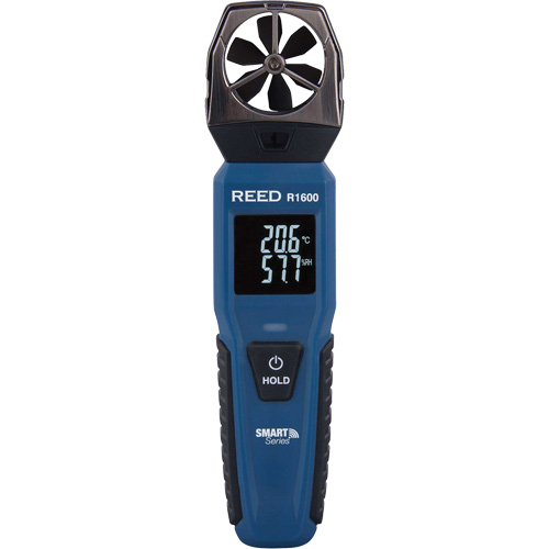 Bluetooth Smart Series Vane Anemometer, Data Logging, 0.6 - 25 m/sec/118 - 4921 ft./min/2.1 - 90 Km/hr/1.3 - 55.9 Mph Air Velocity Range Helyx Safety & Industrial Supplies