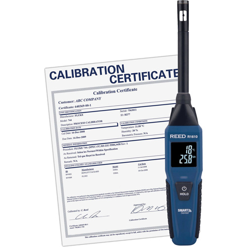 Thermo-hygrom&egrave;tre Bluetooth Smart Series avec certificat de calibration, 0,0% - 100% RH, -4°- 140° F (-20° - 60° C) Helyx Safety & Industrial Supplies