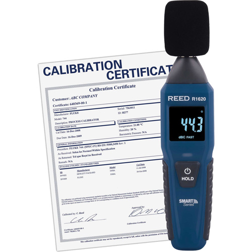 Sonom&egrave;tre Bluetooth Smart Series avec certificat de calibration, Gamme de mesure 30 - 130 dB Helyx Safety & Industrial Supplies