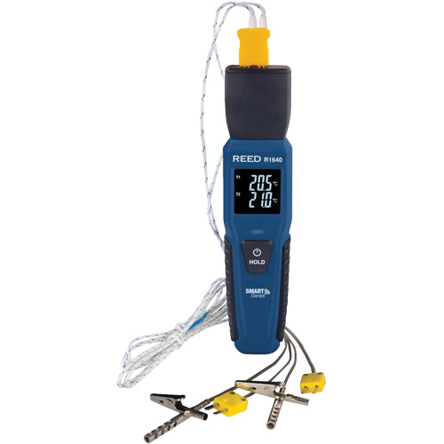 R1640 Smart Series Thermocouple Thermometer with Oven/Freezer Thermocouple Probes, Contact, Digital, 32-122°F (0-50°C) Helyx Safety & Industrial Supplies
