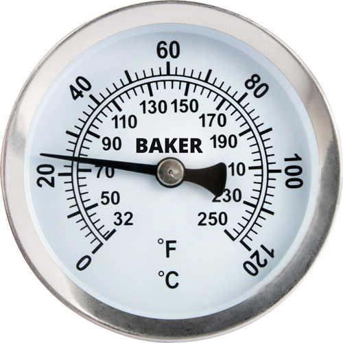Thermom&egrave;tre de surface tuyau, Sans contact, Analogique, 32-250°F (0-120°C) Helyx Safety & Industrial Supplies