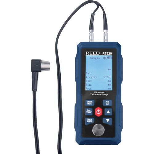 Thickness Gauge, Digital Display, Ultrasound, 0.04" - 11.8" (1 mm - 300 mm) Range Helyx Safety & Industrial Supplies