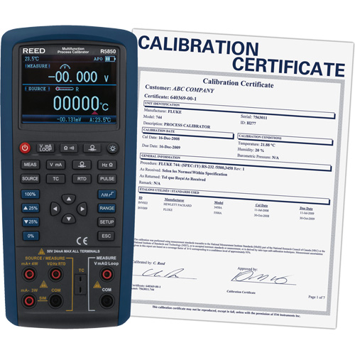 Multifunction Process Calibrator with Calibration Certification, Without Data Logging, Portable, 5 Processes Helyx Safety & Industrial Supplies