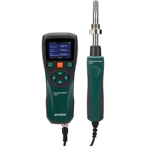 Appareil de mesure du point de ros&eacute;e, Gamme d'humidit&eacute; 0 - 100%, Gamme de temp&eacute;rature 14°- 140° F ( -10° - 60° C ) Helyx Safety & Industrial Supplies