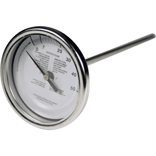 Thermom&egrave;tre &agrave; tige sirop d'&eacute;rable 5", Contact, Analogique Helyx Safety & Industrial Supplies