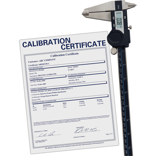 Digital Caliper with Traceable Certificate, 0.0005" (0.01 mm) Resolution, 0" - 12" (0 mm - 300 mm) Range Helyx Safety & Industrial Supplies