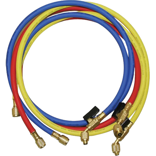 Ball Valve Refrigerant Charging Hoses with 1/4" SAE fittings Helyx Safety & Industrial Supplies