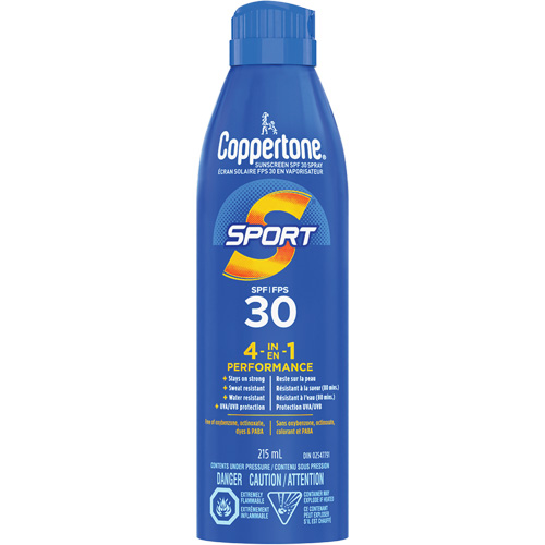 &eacute;cran solaire r&eacute;sistant &agrave; l'eau Sport, FPS 30, A&eacute;rosol Helyx Safety & Industrial Supplies