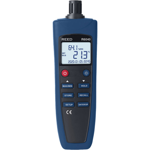 Psychrom&egrave;tre/Thermohygrom&egrave;tre, 0% - 99,9% HR, -4°- 158° F ( -20° - 70° C ) Helyx Safety & Industrial Supplies