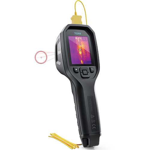 24:1 Spot IR Thermal Imaging Camera with Bullseye Laser & Type K Thermocouple, 160 x 120 pixels, -10° - 45°C (14° - 113°F), 70 mK Helyx Safety & Industrial Supplies