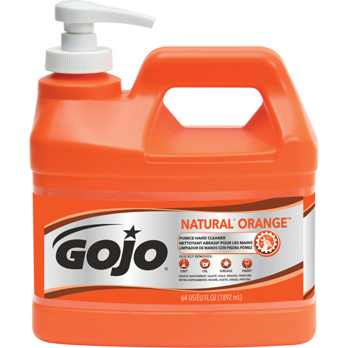 Nettoyant &agrave; mains Natural Orange, Pierre ponce, 1,89 L, Bouteille &agrave; pompe, Agrumes/Orange Helyx Safety & Industrial Supplies