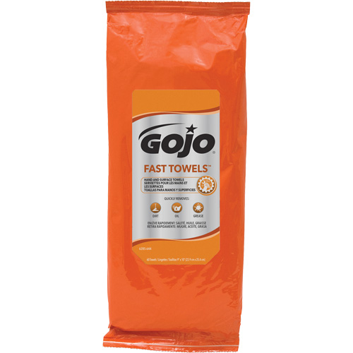 Fast Wipes&reg; Hand Cleaning Towels, 60 Wipes, 10" x 9" Helyx Safety & Industrial Supplies
