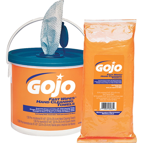 Serviettes nettoyantes Fast Wipes, 130 lingettes, 10" x 9" Helyx Safety & Industrial Supplies