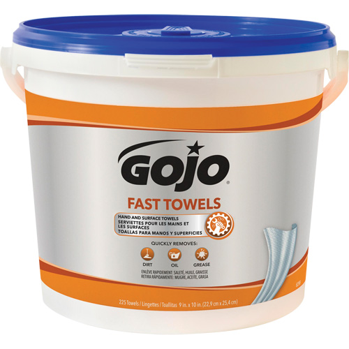 Serviettes nettoyantes Fast Wipes, 225 lingettes, 10" x 9" Helyx Safety & Industrial Supplies