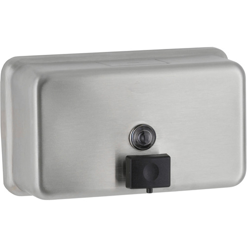 Distributeur de savon horizontal pour montage en surface, &agrave; pression, Capacit&eacute; de 1200 ml Helyx Safety & Industrial Supplies
